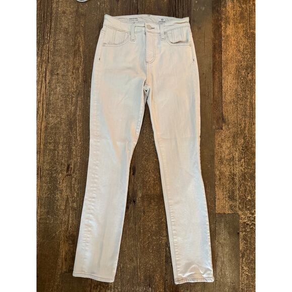 AG Adriano Goldschmied Paneled Mari High-Rise Slim Straight Beige Jeans Size 25R - Picture 3 of 9